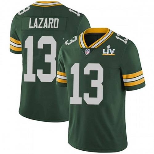Men's Green Bay Packers #13 Allen Lazard Green 2021 Super Bowl LV Stitched NFL Jersey