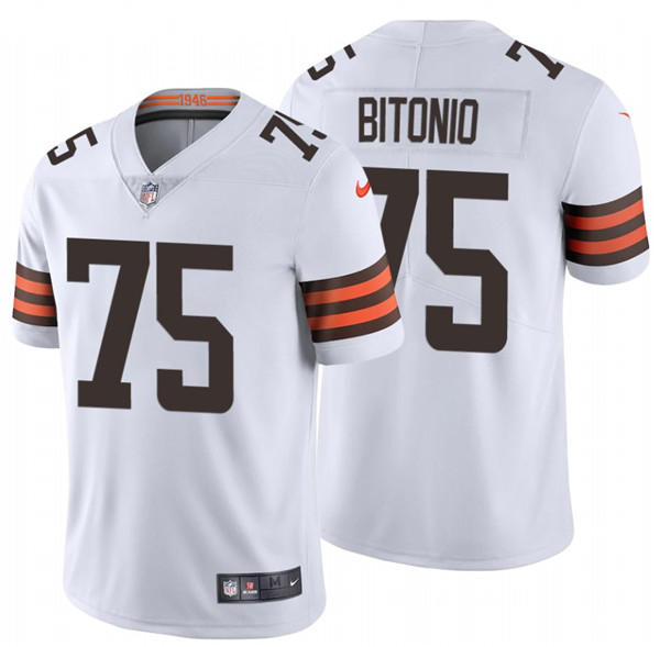 Men's Cleveland Browns #75 Joel Bitonio New White Vapor Untouchable Limited Stitched Jersey