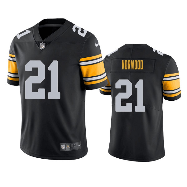 Men's Pittsburgh Steelers #21 Tre Norwood Black Vapor Untouchable Limited Stitched Jersey