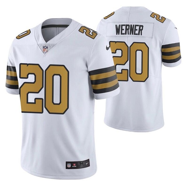 Men's New Orleans Saints #20 Pete Werner White Color Rush Limited Stitched Jersey