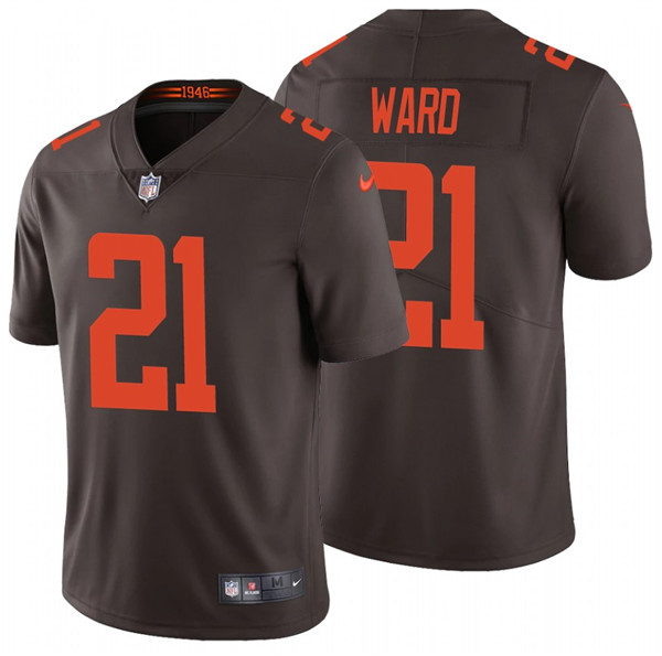 Men's Cleveland Browns #21 Denzel Ward 2020 New Brown Vapor Untouchable Limited Stitched Jersey