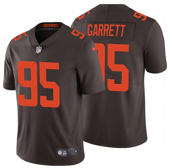 Men's Cleveland Browns #95 Myles Garrett New Brown Vapor Untouchable Limited Stitched Jersey