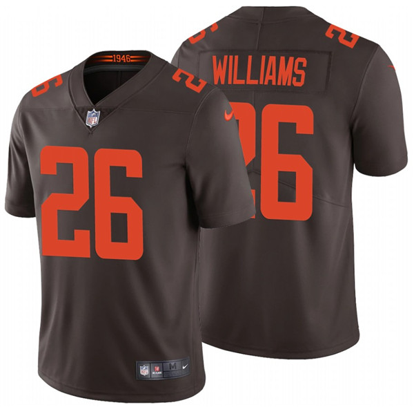 Men's Cleveland Browns #26 Greedy Williams 2020 New Brown Vapor Untouchable Limited Stitched Jersey