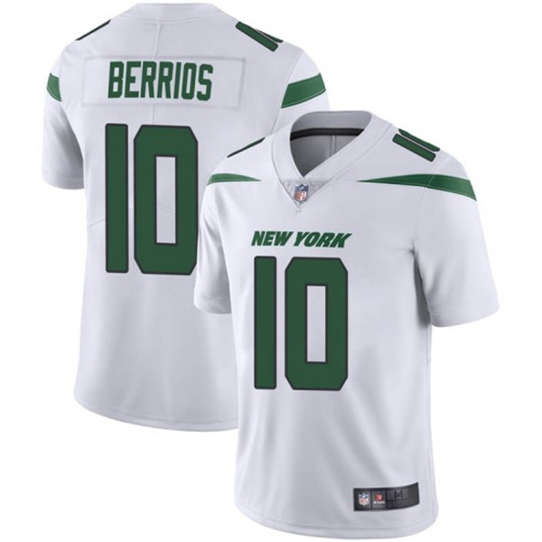 Men's New York Jets #10 Braxton Berrios White Vapor Untouchable Limited Stitched NFL Jersey