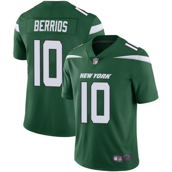 Men's New York Jets #10 Braxton Berrios Green Vapor Untouchable Limited Stitched NFL Jersey