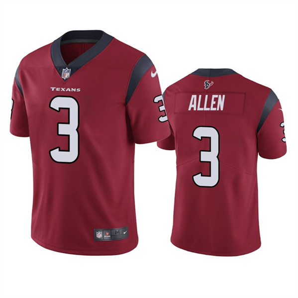 Men's Houston Texans #3 Kyle Allen Red Vapor Untouchable Limited Stitched Jersey
