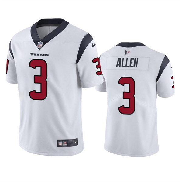 Men's Houston Texans #3 Kyle Allen White Vapor Untouchable Limited Stitched Jersey