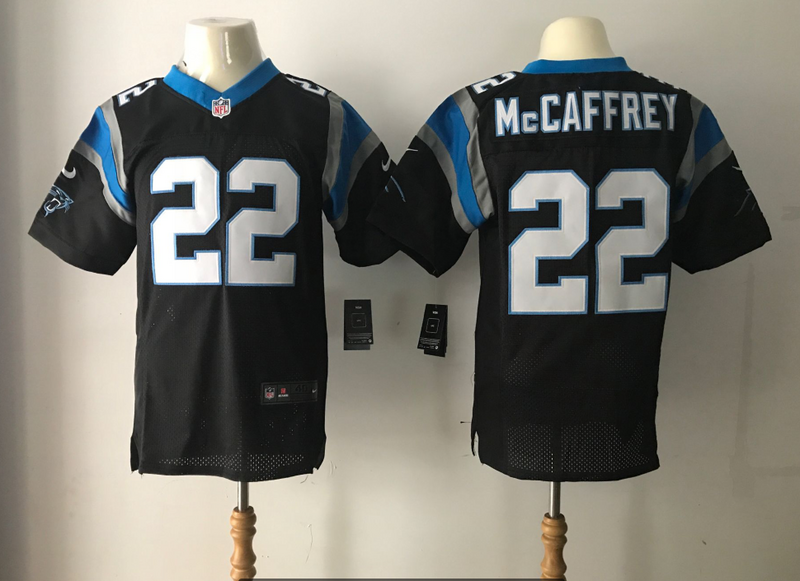 Men's Carolina Panthers #22 Christian McCaffrey Nike Black Elite Stitched NFL Jersey