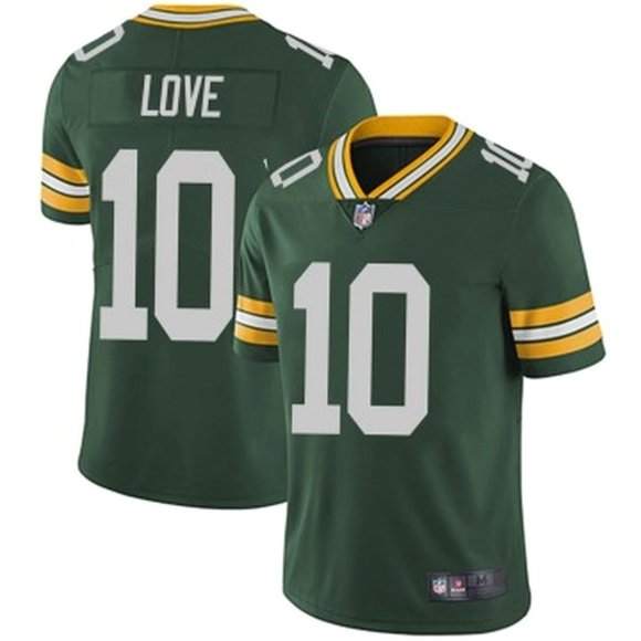 Men's Green Bay Packers #10 Jordan Love Green Stitched NFL Jersey