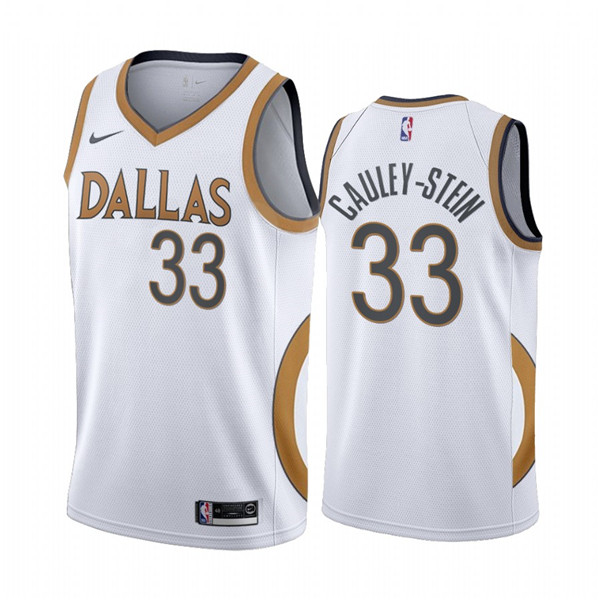 Men's Dallas Mavericks #33 Willie Cauley-Stein White City Edition New Uniform 2020-21 Stitched NBA Jersey