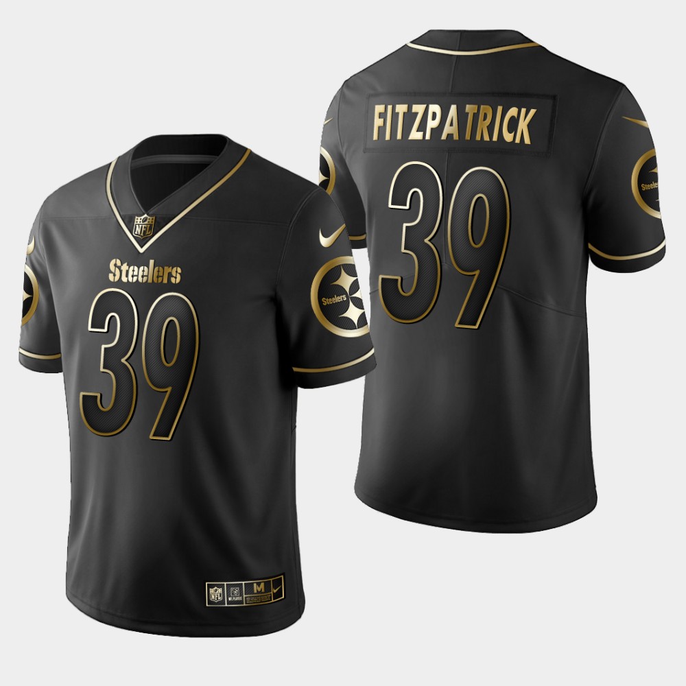 Men's Pittsburgh Steelers #39 Minkah Fitzpatrick 2019 Black Gold Edition Stitched NFL Jersey