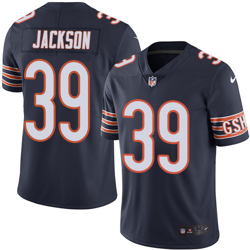 Men's Chicago Bears#39 Eddie Jackson Navy Vapor Untouchable Limited Stitched NFL Jersey