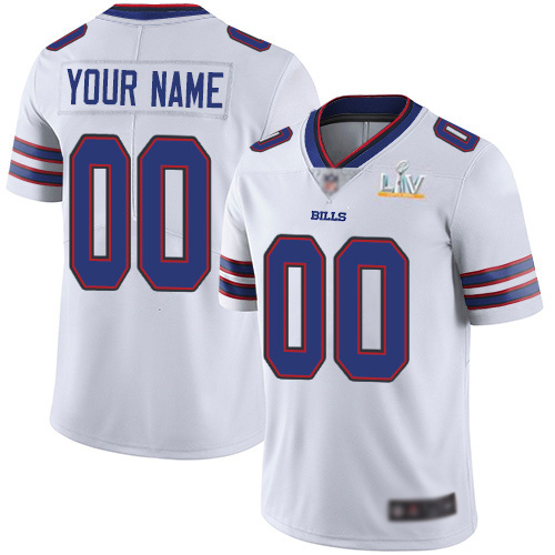 Men's Buffalo Bills ACTIVE PLAYER Custom White 2021 Super Bowl LV Limited Stitched NFL Jersey (Check description if you want Women or Youth size)