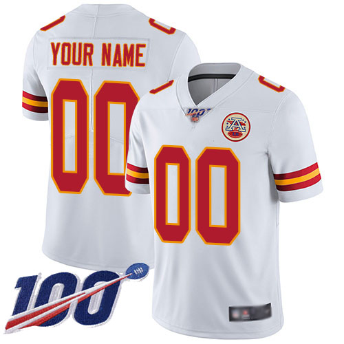 Men's Chiefs 100th Season ACTIVE PLAYER White Vapor Untouchable Limited Stitched NFL Jersey