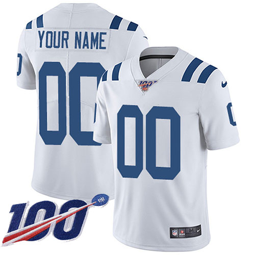 Men's Colts 100th Season ACTIVE PLAYER White Vapor Untouchable Limited Stitched NFL Jersey