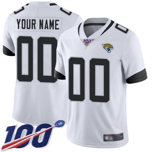 Men's Jaguars 100th Season ACTIVE PLAYER White Vapor Untouchable Limited Stitched NFL Jersey