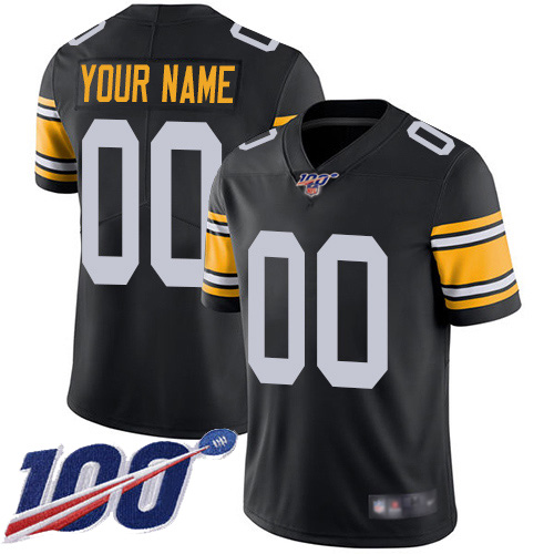 Men's Steelers 100th Season ACTIVE PLAYER Black Limited Stitched NFL Jersey