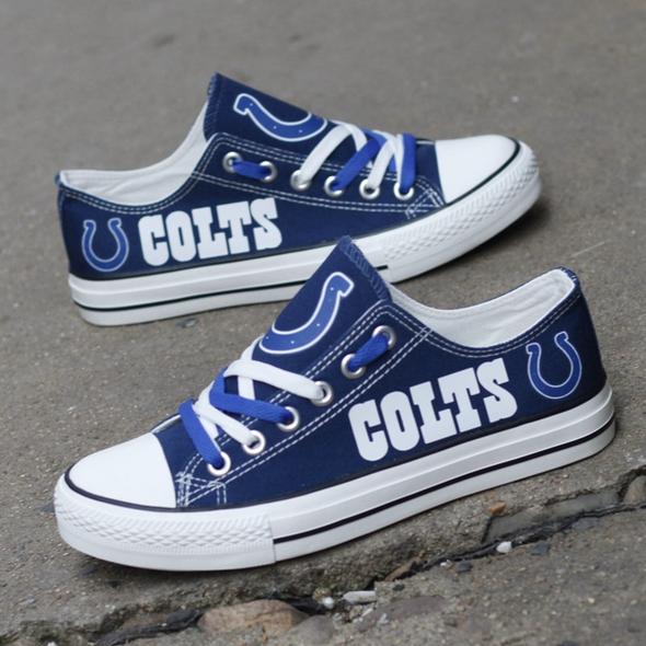 All Sizes NFL Indianapolis Colts Repeat Print Low Top Sneakers