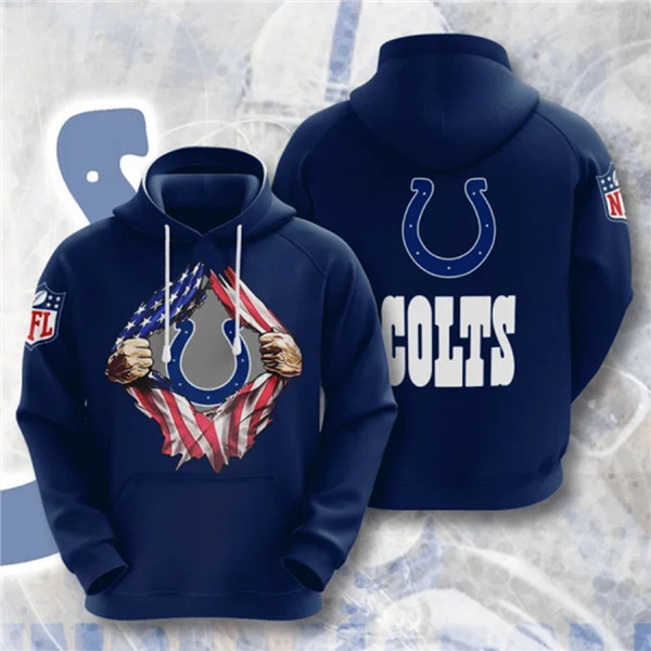 Men's Indianapolis Colts Blue 3D Trending T-Shirt NFL Hoodie