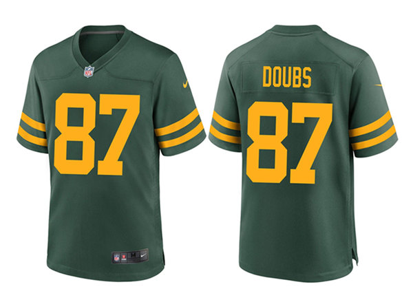 Men's Green Bay Packers #87 Romeo Doubs Green Stitched Game Jersey