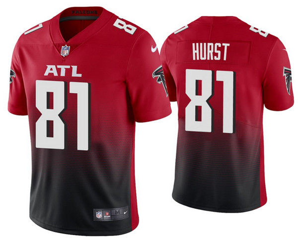 Men's Atlanta Falcons #81 Hayden Hurst 2020 Red Vapor Untouchable Limited Stitched NFL Jersey