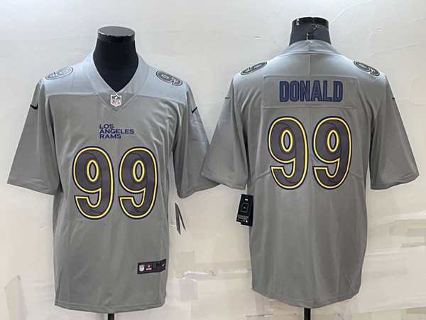 Men's Los Angeles Rams #99 Aaron Donald Gray Atmosphere Fashion Stitched Jersey