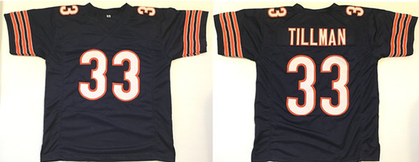 Men's Chicago Bears #33 Charles Tillman Blue Stitched Jersey
