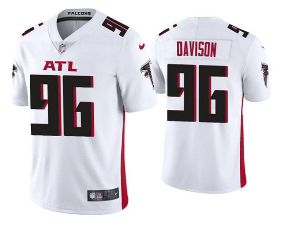 Men's Atlanta Falcons #96 Tyeler Davison 2020 White Vapor Untouchable Limited Stitched NFL Jersey