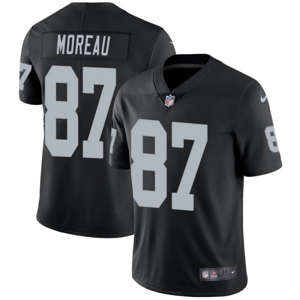 Men's Las Vegas Raiders #87 Foster Moreau Black Vapor Untouchable Limited Stitched NFL Jersey