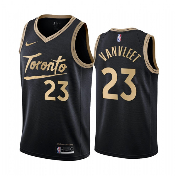 Men's Toronto Raptors #23 Fred VanVleet Black City Edition New Uniform 2020-21 Stitched NBA Jersey