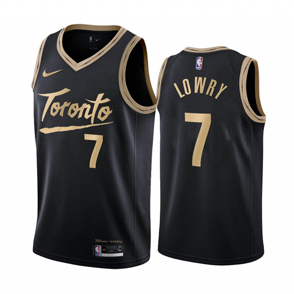 Men's Toronto Raptors #7 Kyle Lowry Black City Edition New Uniform 2020-21 Stitched NBA Jersey