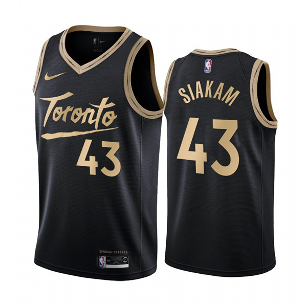 Men's Toronto Raptors #43 Pascal Siakam Black City Edition New Uniform 2020-21 Stitched NBA Jersey