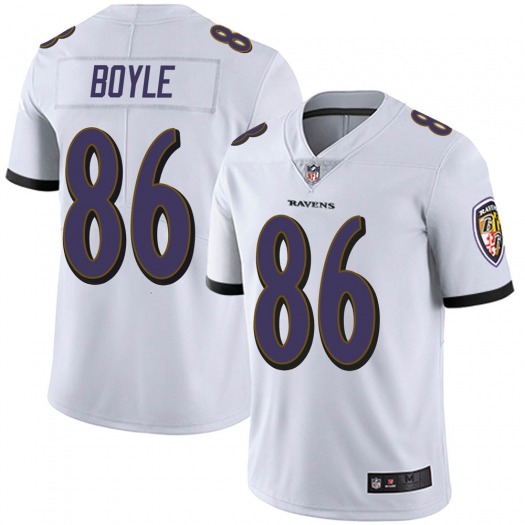 Men's Baltimore Ravens #86 Nick Boyle White Vapor Untouchable Limited NFL Jersey