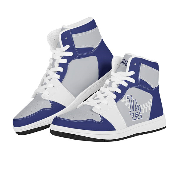 Men's Dodgers AJ High Top Leather Sneakers 001