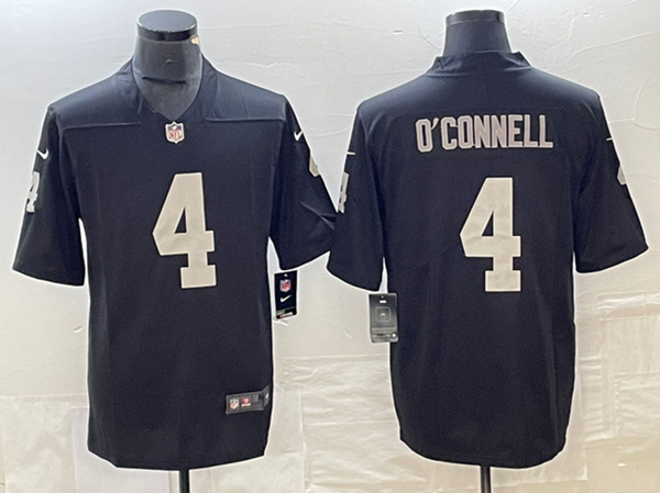 Men's Las Vegas Raiders #4 Aidan O'Connell Black Vapor Untouchable Football Stitched Jersey