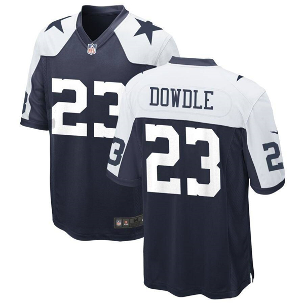Men's Dallas Cowboys #23 Rico Dowdle Navy Alternate Stitched Football Game Jersey