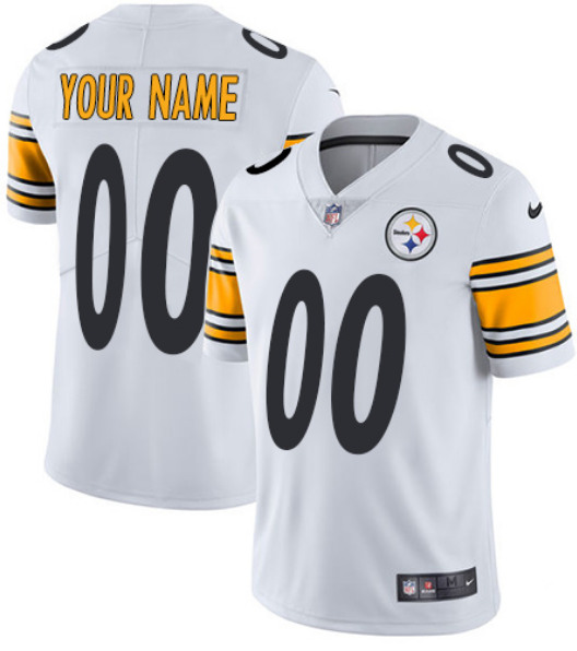 Youth Pittsburgh Steelers White ACTIVE PLAYER Custom Stitched NFL Jersey
