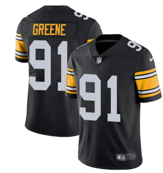 Men's Pittsburgh Steelers #91 Kevin Greene Black Vapor Untouchable Limited Stitched Jersey