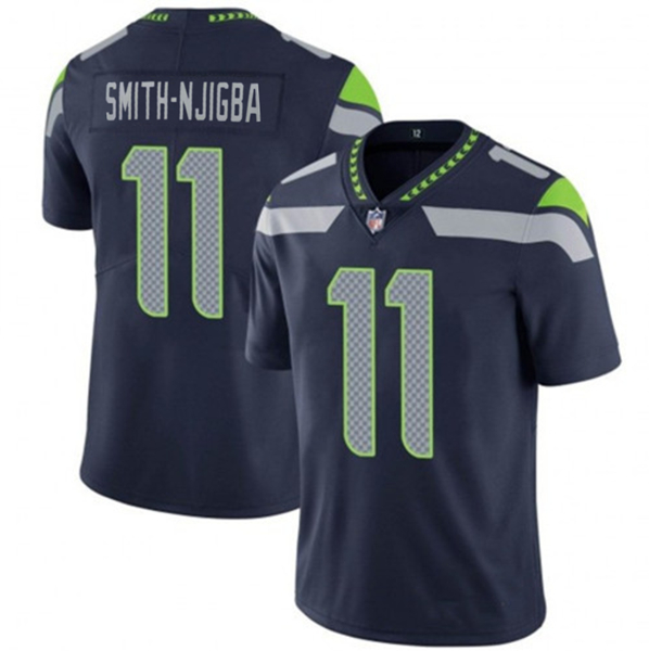 Men's Seattle Seahawks #11 Jaxon Smith-Njigba Navy 2023 Draft Vapor Untouchable Stitched