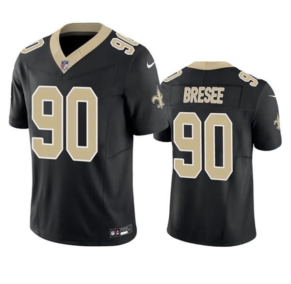 Men's New Orleans Saints #90 Bryan Bresee Black 2023 F.U.S.E. Vapor Untouchable Limited Football Stitched Jersey