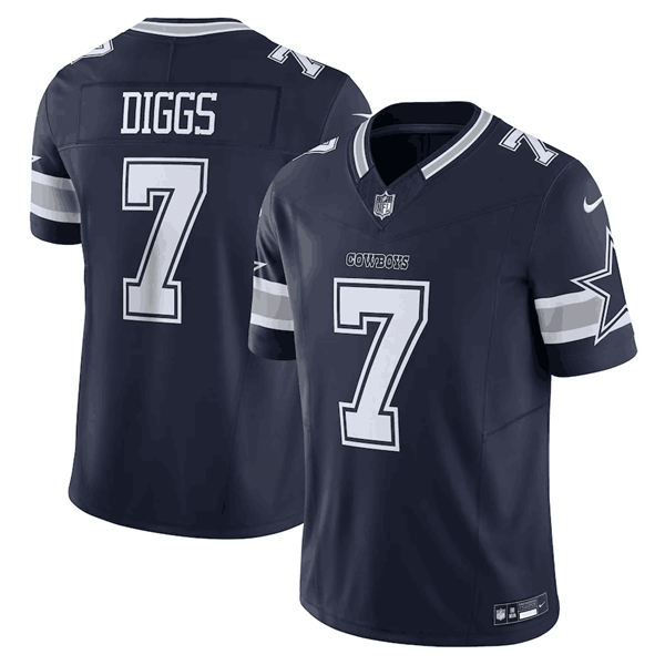 Men's Dallas Cowboys #7 Trevon Diggs Navy 2023 F.U.S.E. Limited Stitched Football Jersey