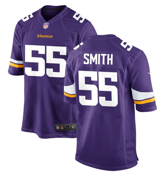 Men's Minnesota Vikings #55 Za'Darius Smith Purple Stitched Jersey
