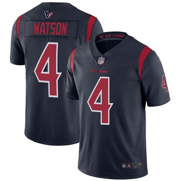 Men's Houston Texans #4 Deshaun Watson Navy Limited Stitched NFL Jersey