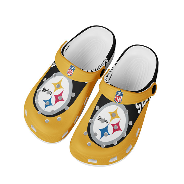 Men's Pittsburgh Steelers Bayaband Clog Shoes 001