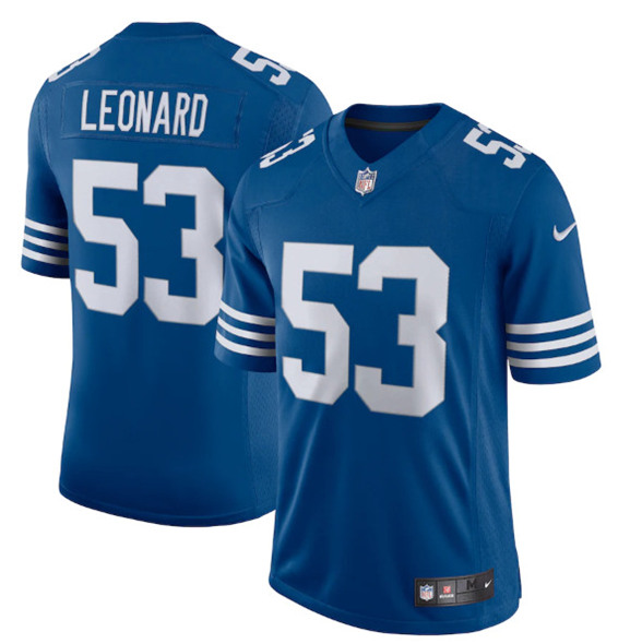 Men's Indianapolis Colts #53 Darius Leonard Royal 2021 Limited Stitched Jersey