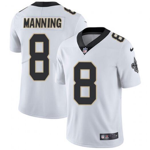 Men's New Orleans Saints Saints #8 Archie Manning White 2021 Vapor Untouchable Limited Stitched Jersey