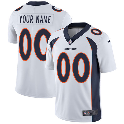 Youth Denver Broncos ACTIVE PLAYER Custom White Vapor Untouchable Limited Stitched Jersey