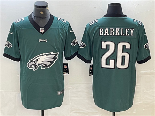 Men's Philadelphia Eagles #26 Saquon Barkley Green Team Big Logo Limited Vapor untouchable Limited Stitched Jersey