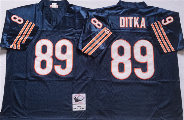 Men's Chicago Bears #89 DITKA Navy Limited Stitched Jersey