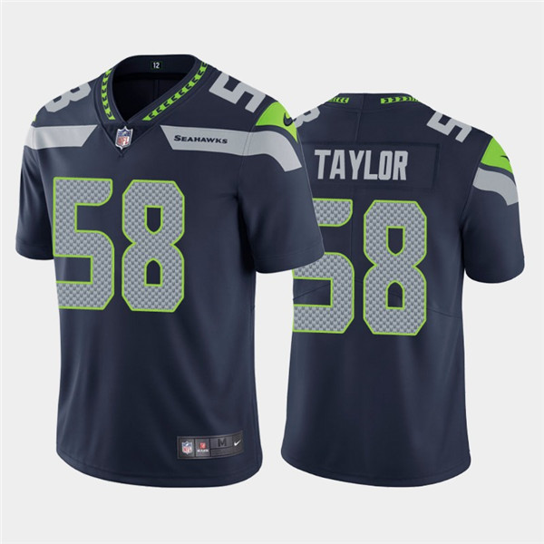 Men's Seattle Seahawks #58 Darrell Taylor Navy Vapor Untouchable Limited Stitched NFL Jersey